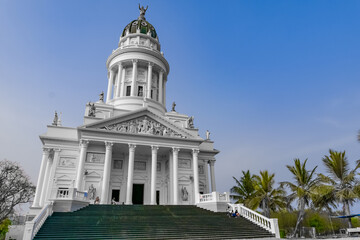 Christ the Redeemer Church at Kelambakkam, Chennai, Tamilnadu, South India Exclusive and Great Architecture Beautiful and Religious Scenario Image.