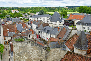 Loches; France - july 15 2020 : picturesque city