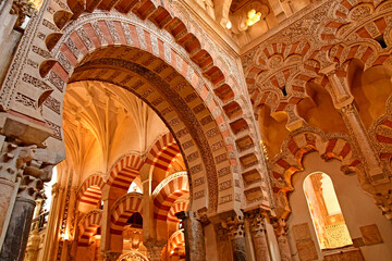 Cordoba; Spain - august 28 2019 : Mosque Cathedral - obrazy, fototapety, plakaty
