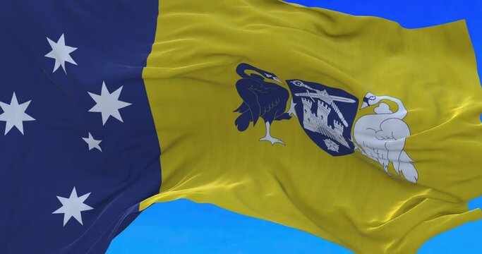 Waving beautiful Australian Capital Territory flag.