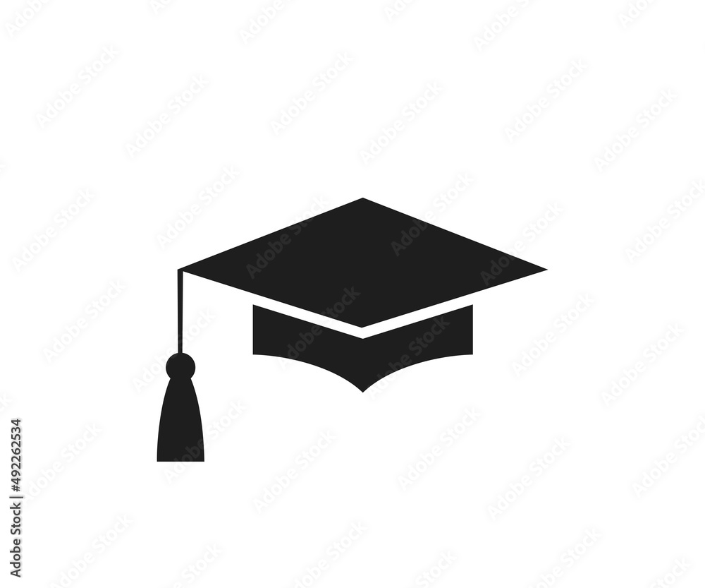 Poster Graduation Cap icon. Education symbol. - Posters