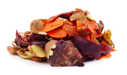 Peels of boiled beets, carrots, potatoes.