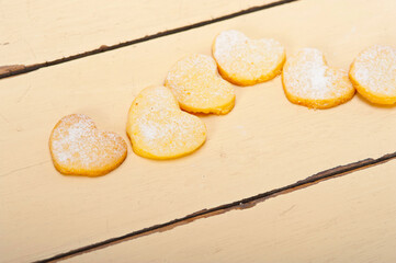 heart shaped shortbread valentine cookies