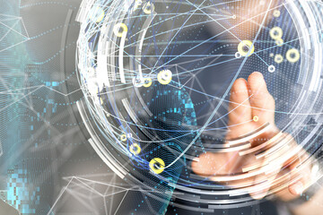 conference Digital Network and data concept 3d