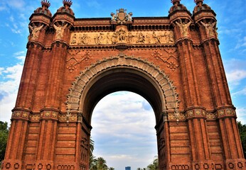 Famous arch in Barcelona 