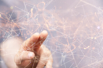 Communication technology for internet business. Global world network and telecommunication