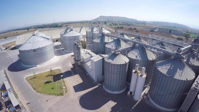 DRONE PLANTA DE PROCESO DE ALIMENTOS PARA GANADO, QUERETARO MEXICO