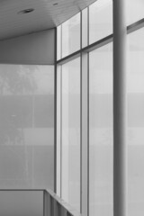 Black and white architecture school windows