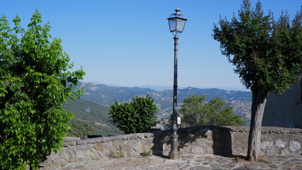 Landscape of the Tuscany seen from the walls
