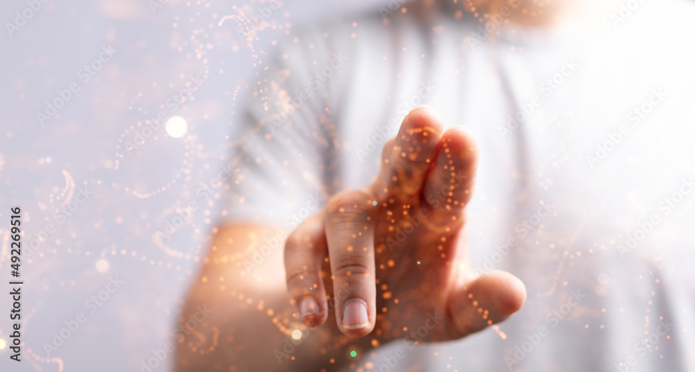Wall mural cloud network computer connects to internet server service for cloud data transfer