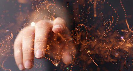 Global world network and telecommunication on earth cryptocurrency and blockchain and IoT