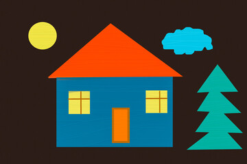 Colorful striped pattern. Wavy stylish abstract background.