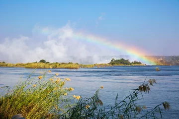 Foto op Aluminium Scenic view of a rainbow on Livingstone Island, Zambia © Joanne