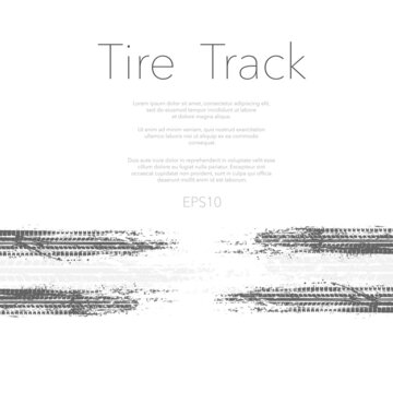 Tire tracks grunge silhouette