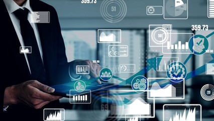 Quality Assurance and Quality Control conceptual - Modern graphic interface showing certified standard process, product warranty and quality improvement technology for satisfaction of customer.