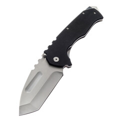 Knife tourist, hunting, tactical, military for survival and self-defense. Steel blade. An isolated object on a white background.