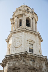 Fototapeta na wymiar Tower of the cathedral of Cadiz, Spain
