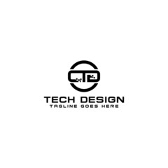 CTD letter logo sign design
