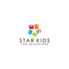 Star children logo design .