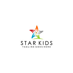 Star children logo design .