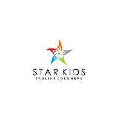 Star children logo design .
