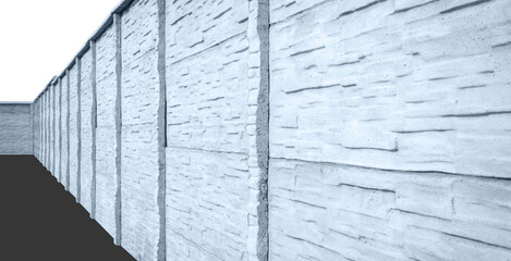 A fragment of a new concrete fence