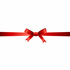 Red Ribbon on white background