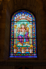 stained glass window in church