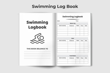 Swimming Log Book - KDP Interior