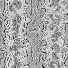 Vector, Abstract, Mosaic Pattern of Black and White Gradient Swirls and Curvilinear Streaks