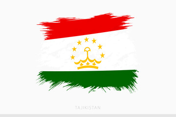 Grunge flag of Tajikistan, vector abstract grunge brushed flag of Tajikistan.