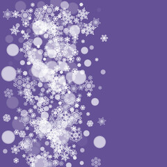 Christmas and New Year ultra violet snowflakes