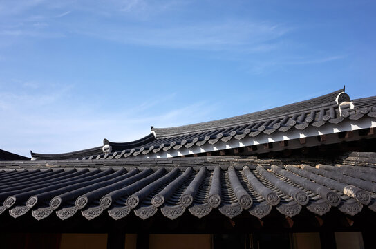Tile of Korean traditional house.