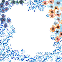 cornice floreale su sfondo bianco