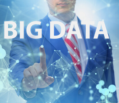 Big data concept with data mining analyst