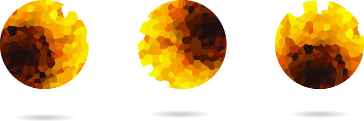 Mosaic style effect. Shades of yellow. Abstract background. EPS 10.