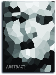 Mosaic portrait style painting. Black and white. Abstract background. EPS 10.