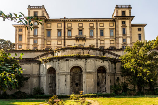 The old building of villa pusterla in limbiate
