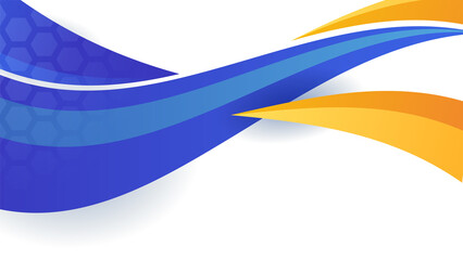 Blue background with orange and yellow color composition in abstract. Abstract backgrounds with a combination of lines and circle dots can be used for your ad banners, sale banner template, and more