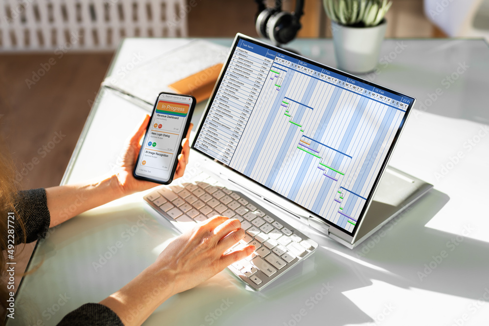 Aufkleber gantt gantt software project
