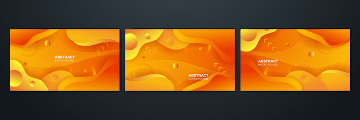 Orange and yellow background color composition in abstract. Abstract backgrounds with a combination of lines and circle dots can be used for your ad banners, sale banner template, presentation