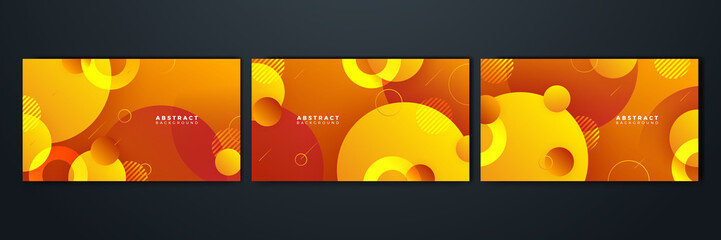 Orange and yellow background color composition in abstract. Abstract backgrounds with a combination of lines and circle dots can be used for your ad banners, sale banner template, presentation