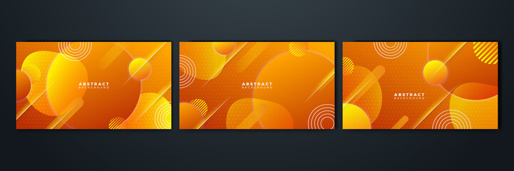Orange and yellow background color composition in abstract. Abstract backgrounds with a combination of lines and circle dots can be used for your ad banners, sale banner template, presentation