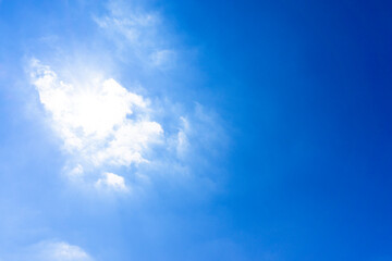 Naklejka na ściany i meble Refreshing blue sky and cloud background material_blue_42