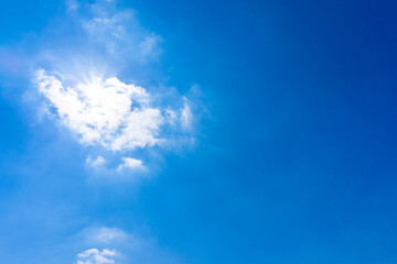 Refreshing blue sky and cloud background material_blue_45