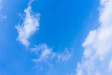Fototapeta premium Refreshing blue sky and cloud background material_blue_47