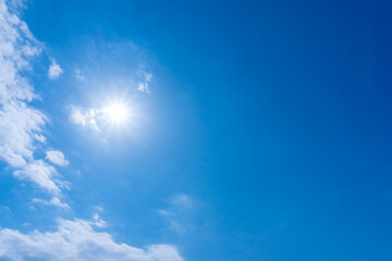 Refreshing blue sky and cloud background material_blue_51