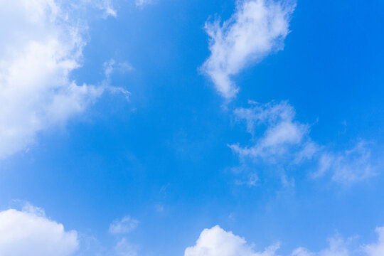 Refreshing blue sky and cloud background material_blue_46