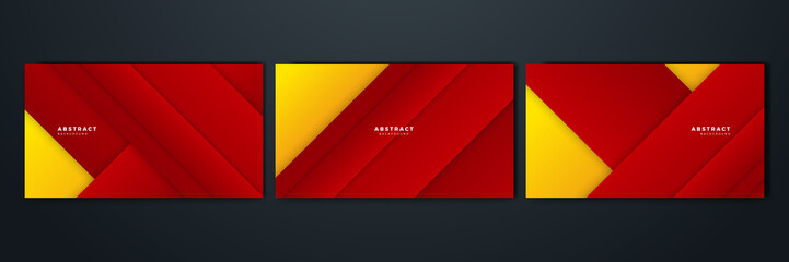 Red background with orange and yellow color composition in abstract. Abstract backgrounds with a combination of lines and circle dots can be used for your ad banners, sale banner template, and more