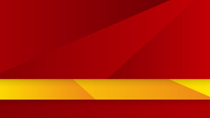 Red background with orange and yellow color composition in abstract. Abstract backgrounds with a combination of lines and circle dots can be used for your ad banners, sale banner template, and more